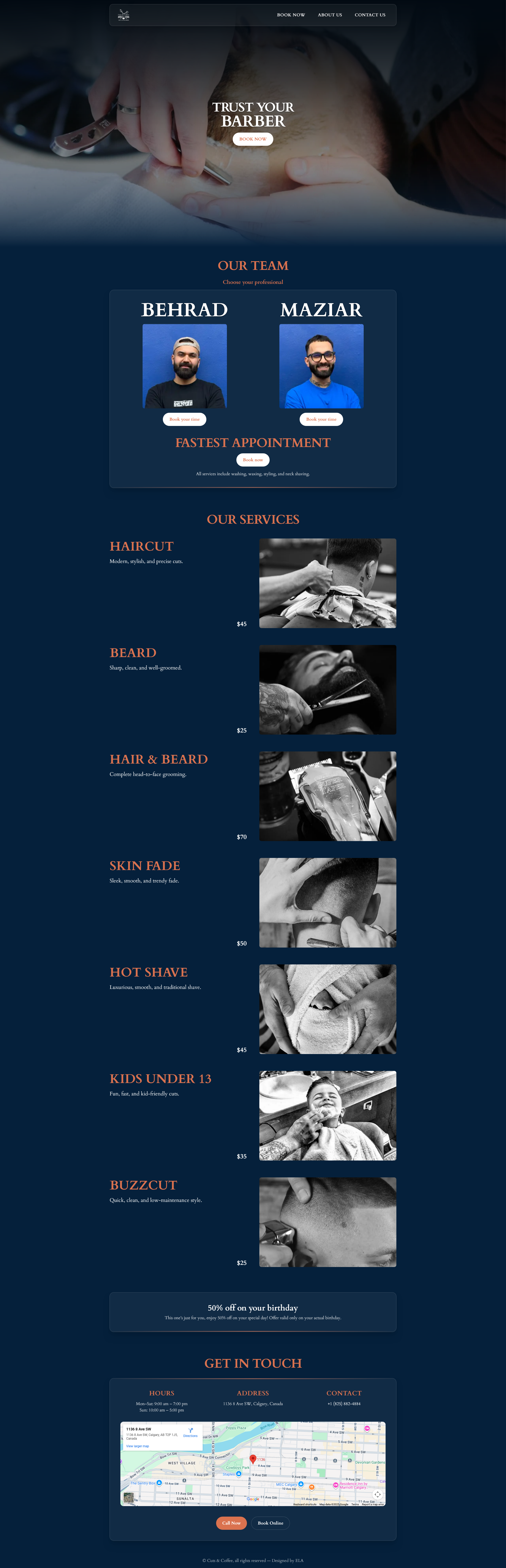 Cuts & Coffee screenshot